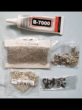 B-7000 Jewelry Repair Kit – Multi-Piece Silver Tone Findings Set for DIY Crafts